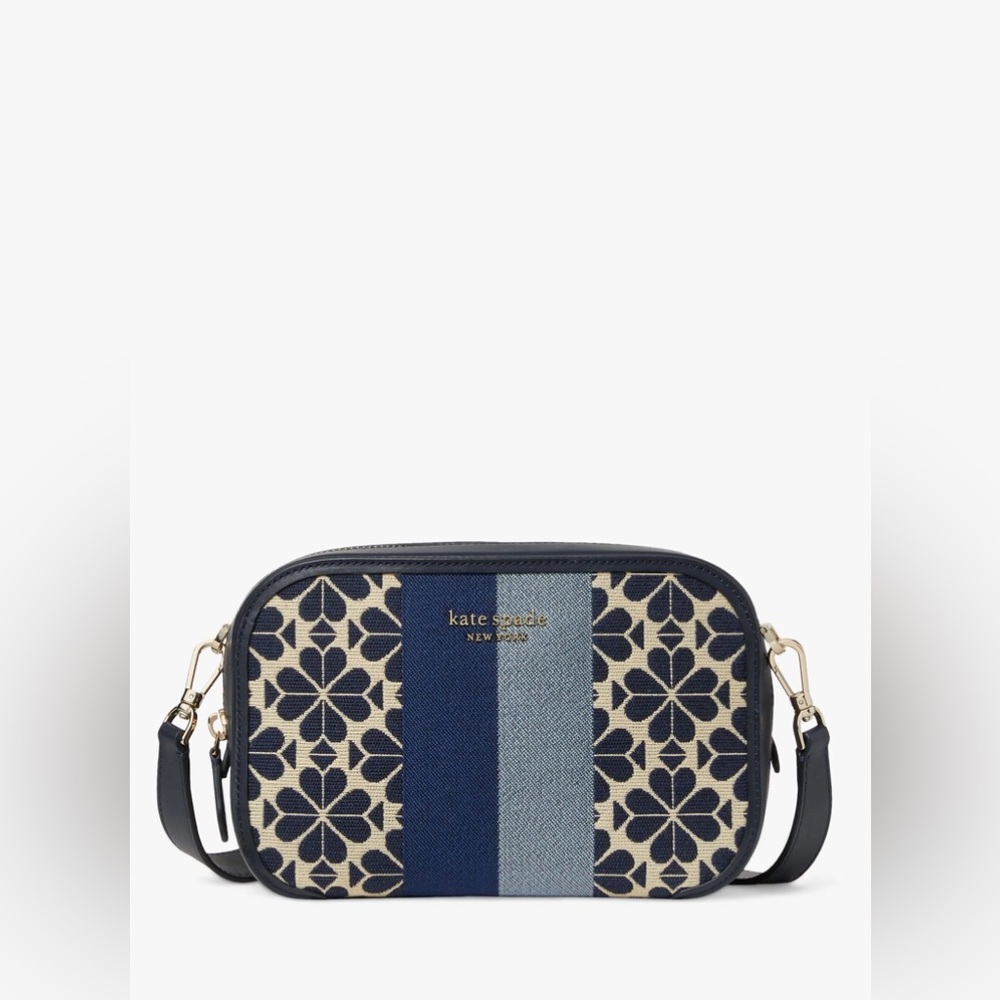 Kate Spade Jacquard Camera Crossbody Bag EUC